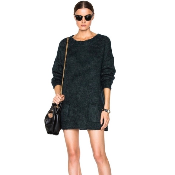 Soyer Aurora Mohair Pullover Sweater Dark Green Dress Size M - Picture 1 of 7
